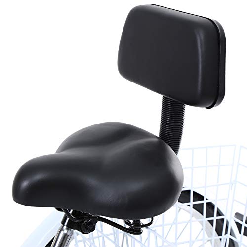 Iglobalbuy 26 Inch Adult Tricycles Series 7 Speed 3 Wheel Bikes for Adult Tricycle Trike Cruise Bike Large Size Basket for Recreation, Shopping,Exercise Men's Women's Bike - Thumbnail 6