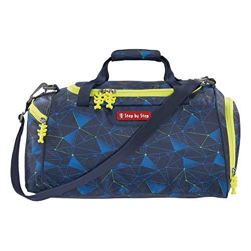 Step by Step Sporttasche „Starship Sirius“, blau, mit Nasswäschefach, Abnehmbarer Tragegurt, Verstellbarer Schultergurt, für Jungen 1. Klasse, 13L
