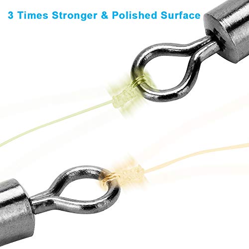 Siasky 200 Stück Angelrollenverbinder, Rollfass Angeln, Edelstahl, korrosionsbeständig, Angelwirbel Tackle Zubehör-Set… – Bild 6