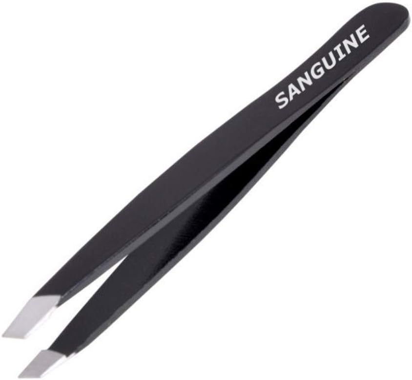 Sanguine Slant Tip Eyebrow Tweezers Professional Facial Hair Plucking Women