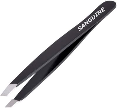 Sanguine Slant Tip Eyebrow Tweezers Professional Facial Hair Plucking Women