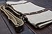 Waxed Canvas Chef Knife Roll - 15 Knife Slots, Card Holder and Zippered Pocket - Genuine Leather and Brass Buckles - Knives Not Included (Beige)