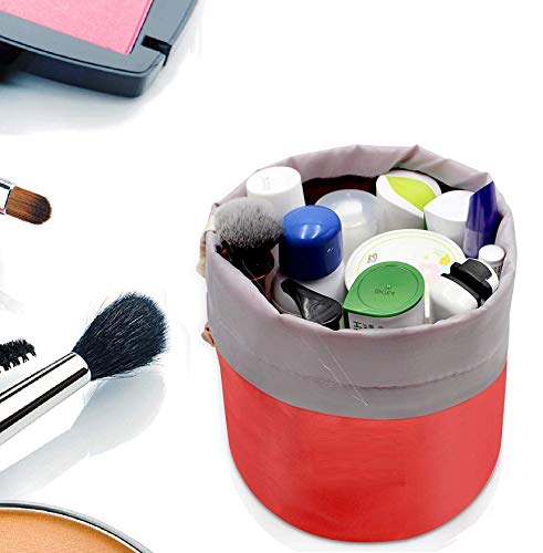 Style Eva Women Pouch Round Cosmetic Organizer Bag Travel Makeup Bag with Free Cosmetics Double Heart Shaped Box