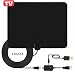 TV Antenna, HDTV Antenna for Digital TV Indoor, 65-85+ Miles Long Range Access Freeview HD Antenna, 1080P VHF/UHF/FM Stronger Reception for All Types Built-in Tuner Home Smart TV/Radio-2019 New