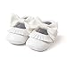 LIVEBOX Infant Baby Girls' Premium Soft Sole Mary Jane with Bow Prewalker Toddler Shoes(M: 6~12 Months,Tassels-White)