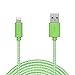 iPhone 8 Cable, 10Ft Long iPhone 6S Charger F-color Braided 8 Pin Lightning to USB Charger Cord Connector for iPhone 8 7 6S 6 Plus 5S 5C 5, iPhone SE, iPad 4 Air 2 mini 4, iPad Pro, iPod Touch 5 Green