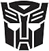 TRANSFORMERS AUTOBOT - Car, Truck, Notebook, Vinyl Decal Sticker | Black | 4 X 4 In