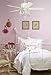 Crystal Bead Antique-White Candelabra Ceiling Fan Light Kit