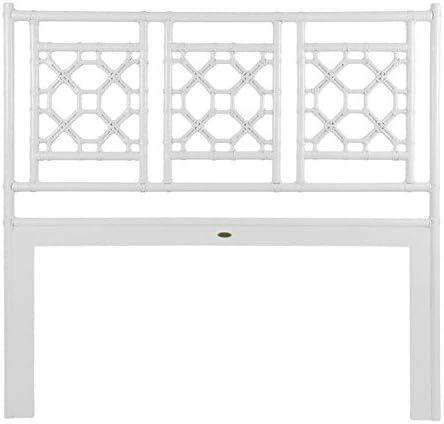 David Francis Furniture Lattice Back Headboard, Queen, White