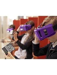 MERGE VR AR Gafas   Auriculares de realidad virtual y ampliada   iPhone y Android, lentes ajustables, entradas duales, material suave, fácil de limpiar y compartir, niños 10 +, Gris (Moon Grey)
