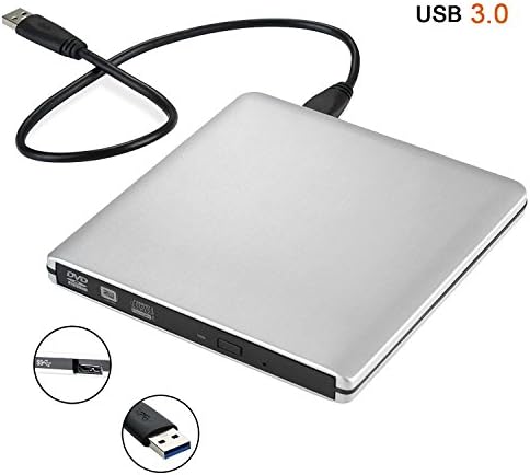 TINCINT External USB 3.0 CD Drive,All-Aluminum Ultra Slim Portable DVD Writer Burner CD Optical Drive for Mac, Macbook Pro, Macbook Air, Laptop PC,Notebooks