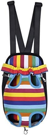 Pineocus Canvas Pet Dog Legs Out Front Carrier Bag Striped Size XL