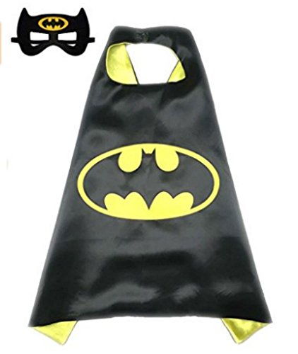Superhero Batman CAPE & MASK SET Kids Childrens Halloween Costume