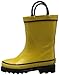 Western Chief Kids Waterproof Rubber Classic Rain Boot with Pull Handles, Yellow, 12 M US Little Kid