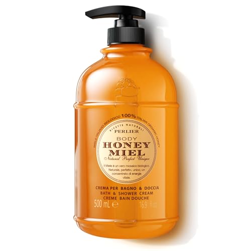 Perlier, Honey Miel, Bath & Shower Cream, Honey, 1