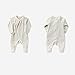 COBROO 100% Cotton Baby Footie Sleepers Pajamas with Mitten cuffs Long Sleeves Ties Closure Baby Girl/Boy Outfits 0-3 Months