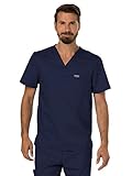WW Revolution by Cherokee Men's V-Neck Top, Navy, XL