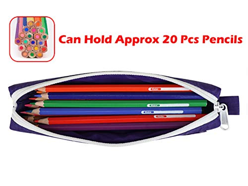 Rough Enough Small Slim Cool Pencil Case Pouch Pen Holder Organizer Bag for Teens Girls Boy Kids Adults with Zipper Stick Office Desk School Student Supplies Accessories Stationery Storage Business - Thumbnail 4