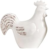 Alipis Rooster Ornament Ceramic Rooster Decor White Porcelain Chicken Statue for Home Modern Decoration Figurine Ceramic Craft