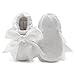 OOSAKU Baby Girl Christening Baptism Flower Lace Shoes Dance Ballerina Sneakers (0-6 Months, White B)