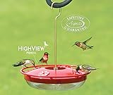 Aspects HummZinger HighView 12 oz Hanging Hummingbird Feeder - 429, Red