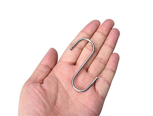 Cualfec 40 Pcs S Hooks Stainless Steel Heavy Duty Hooks for Kitchen Pot Rack to Hang Pots and Pans, Kitchen Towels, Kitchen Utensil, Idea Kitchen Organization Kitchen Storage Supplies