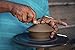 Luna Sundara Authentic Peru Pottery Palo Santo Stick Holder and Incense Holder - Handmade Ceramic Smudge Bowl for Sage - Includes 5 Palo Santo Sticks (Blue)