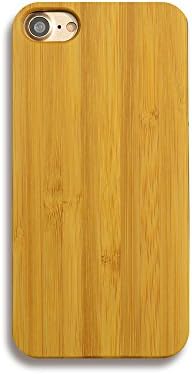 iPhone 8 Plus Wooden Cases - iPhone7 Plus Case Cover with 100% Natural Real Bamboo/Wood Material and Unique Design Handmade Carved Painting Like Artwork for Apple iPhone 8+ &amp; 7+ (Bamboo)