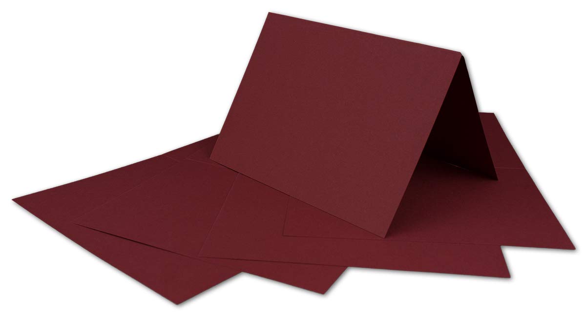 COLOURS 4-YOU by Glüxx-Agent 50 DIN A6 folding cards dark red - cards to design yourself 14.8 x 21 cm - folding cards with 160 g/m² - Colours-4-you by Glüxx Agent
