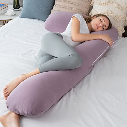 AngQi Full Body Pillow, LShaped Pregnancy Pillow for Side Sleeping