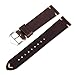 EACHE Leather Watch Bands 22mm For Men Vintage Watch Straps Dark Brown For Women Oil Wax Leather Replacement Watchband