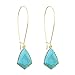 Rugewelry 18k Gold Plated Turquoise Earrings Dangle Drop Earrings For Women