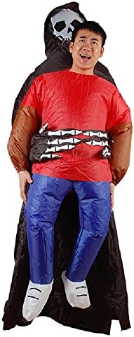 Halloween Costume Inflatable Grim Reaper Costume Ghost Fancy Dress Cosplay Outfit