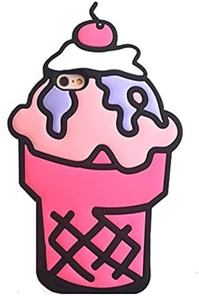 Amazon ソフトクリームスマートフォンケース Iphoneケース スマホケース アイフォンケース あいふぉんケース シリコンケース 韓国 Iphoneケース Iphone6 6s ピンク ケース カバー 通販