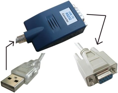 KALEA-INFORMATIQUE USB to serial COM RS232 converter with Null Modem crossover cable and DB9 female connector
