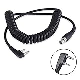 Rugged Radios CC-Ken 2-Pin to 5-Pin Coil Cord Cable for Kenwood, HYT, Baofeng, and Relm Two Way Handheld Radios and Headsets