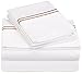 Amazon Brand – Pinzon 400-Thread-Count Egyptian Cotton Sateen Hotel Stitch Sheet Set - Queen, Taupe