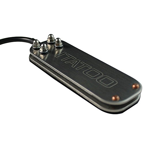 ITATOO Tattoo Foot Pedal for Tattoo Power Supply Tattoo Machine Stainless Steel Heavy Duty Tattoo Foot Switch Pedal 5.9 FT Pedal Power Cord N1007-31