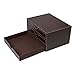 UBaymax Multi-functional 3 Drawer Leather Desk Organizer File Cabinet Office Supplies Desktop Storage Jewelry Organizer Box with Drawer (Brown)