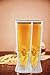 Chill-O Double Wall Beer Bullet Glass Set Of 2 440ML Fits Full Beer Bottle of 12 Ounces Best Beer Glasses And Beverage Glass Best Gift Set