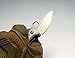 KUBEY Folding Pocket Knife with Wooden Handle Drop Point Shaving Sharp Blade Thumb Hole One Hand Opening for Outdoor Hunting Camping Tool (DM083-1)