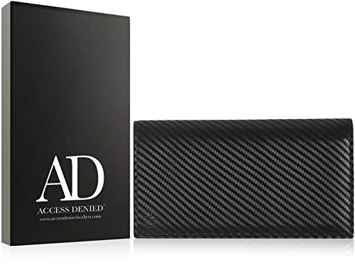 Genuine Leather Checkbook Cover For Women & Men - Checkbook Holder Check Book Covers For Duplicate Checks Card Wallet RFID