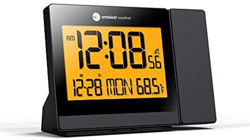 Controlable Clock Ambient Weather Clearview Controlled Projection Alarm Clock with Indoor ...