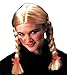 Loftus International Loftus Braided Pigtails with Red Bows Costume Wig, Blonde, One Size Novelty Item