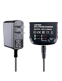 Lasica Cargador LCS1620 90590282 90556254-01 para Black&Decker 9.6V-18V NiCad y NiMh Batería HPB18 OPE 16V 20V Max Batería de litio LBXR20 LB2X4020
