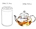Glass Teapot Lifelj Heat Resistant stainless steel Infuser Short Spout Tea pot for Tea (350ml)