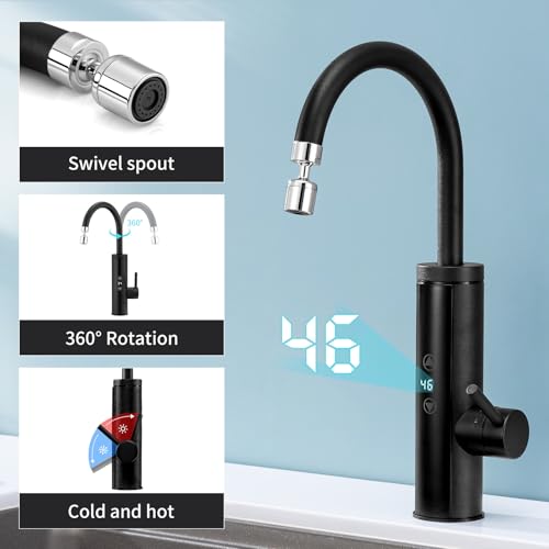 Homelody Electric Tap with Instantaneous Water Heater 230 V, 3400 W Kitchen Tap