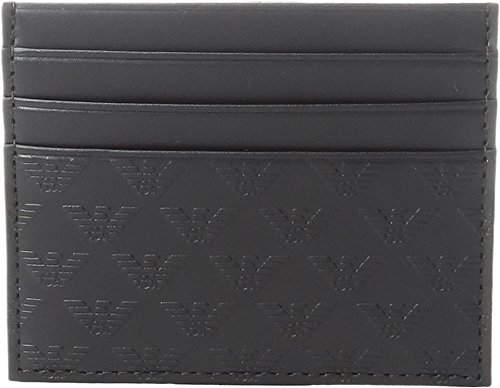 Emporio Armani Men's Quilted Card Holder Black