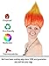 Poppy Party Synthetic Troll Wig Princess Glitter Cosplay Costume Halloween Flame Wacky Troll Hair Wig Fits Men Women(Flame)