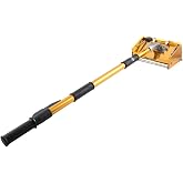 10 inch Drywall Flat Finishing Box, Drywall Mud Box, Drywall Flat Box | Aluminum Drywall Finishing Box Tool, with Extension Handle Adjustable Height 40''-64'', for Plasterboard Wallboard Sheetrock